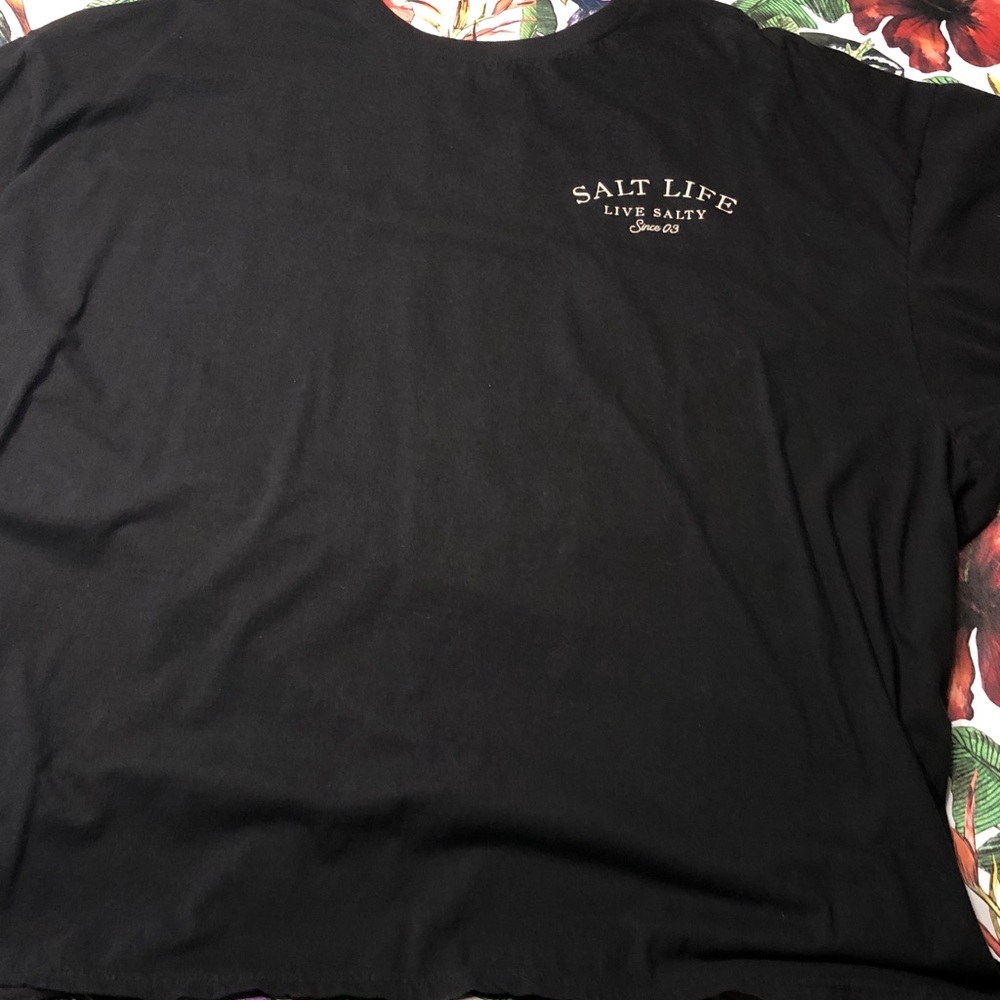 Salt Life Men's Black Short-Sleeve Logo Tee